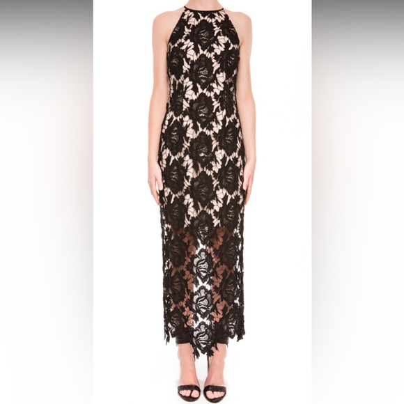 Keepsake The Label Black Lace True Love Maxi Dress Gown Size Large Sleeveless - Picture 4 of 15